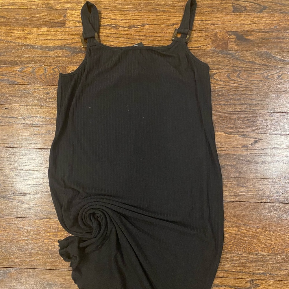 New Look Maternity Bodycon Dress w. Brown Buckle Detail on Strap